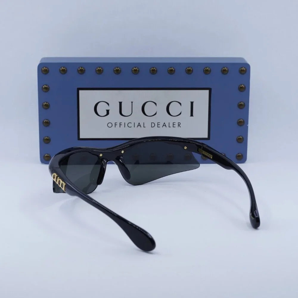Gucci GG1774S 006 Sunglasses - Shiny Black\ Grey